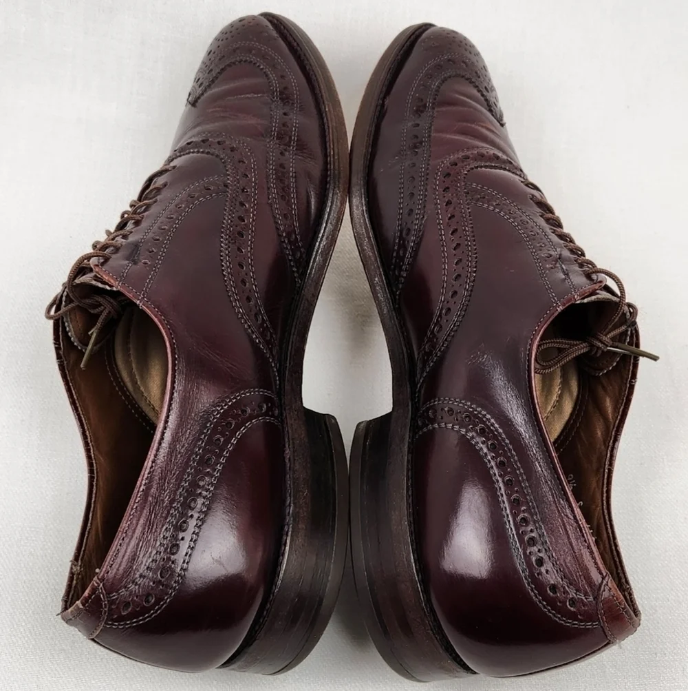 Allen Edmonds McAllister Cognac Leather Oxford Dress Shoes